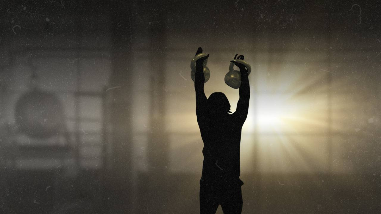 Kettlebell athlete silhouette